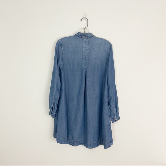 Cloth & Stone Women's Acata Chambray Denim Tunic Dress Boho Size Small - Picture 6 of 12